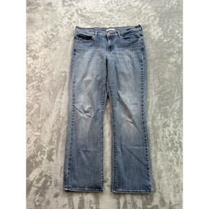Levis Jeans Womens Sz 8s Blue Classic Boot Cut Western Cowgirl Distressed Faded